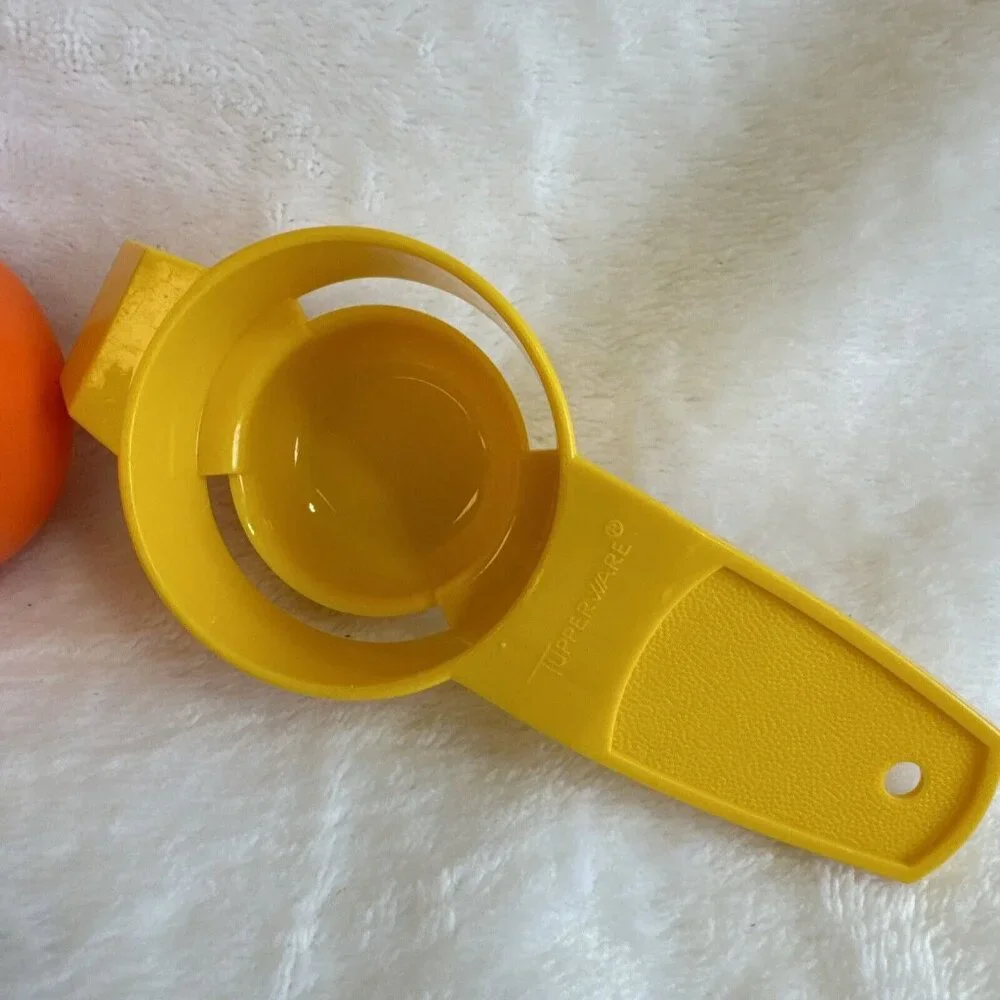 3 Vintage Tupperware Gadget LOT- Strainer Funnel Separator Gold‎ Orange Yellow